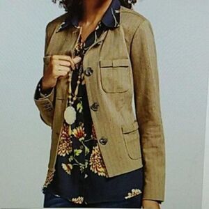 Cabi Herringbone Fleck Penny Knit Blazer Jacket Small